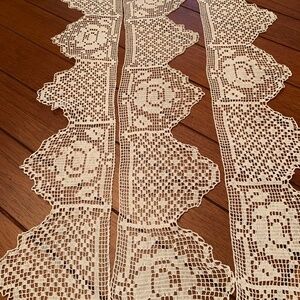 Lace Trim Handmade White Antique